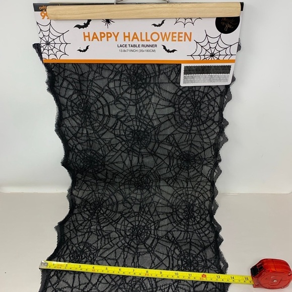 🕷️ web Halloween Black Spider Web Lace Table Runner new 🕷️ - Picture 4 of 12